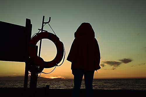 marina di bibbona silhouette person standing near sea italy